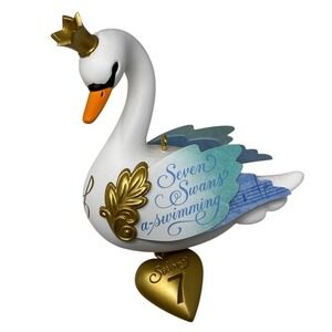 Hallmark Keepsake 2017 Seven Swans-a-Swimming Twelve Days of Christmas Ornament
